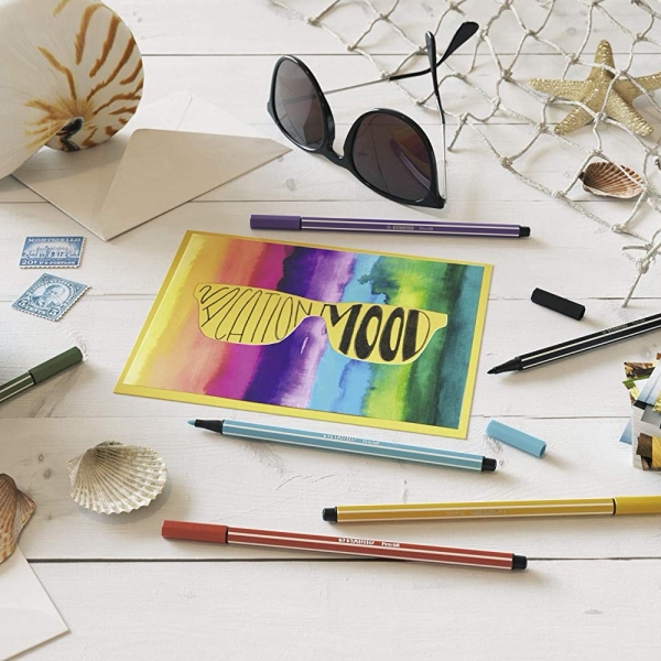 Stabilo Pen 68 Scatola in Metallo da 20 Pennarelli dettagli