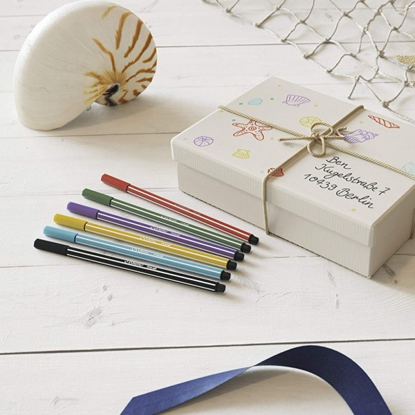 Stabilo Pen 68 Scatola in Metallo da 20 Pennarelli dettagli 2