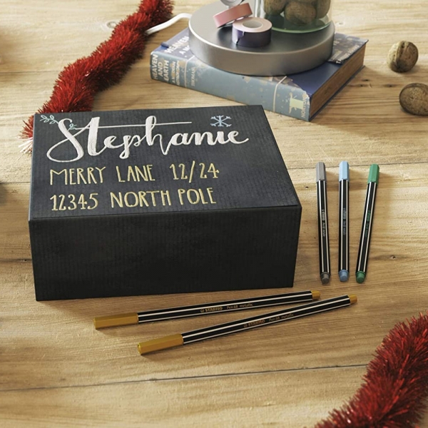 Stabilo Pen 68 Metallic Scatola in Metallo con 8 Pennarelli Metallizati dettagli 2