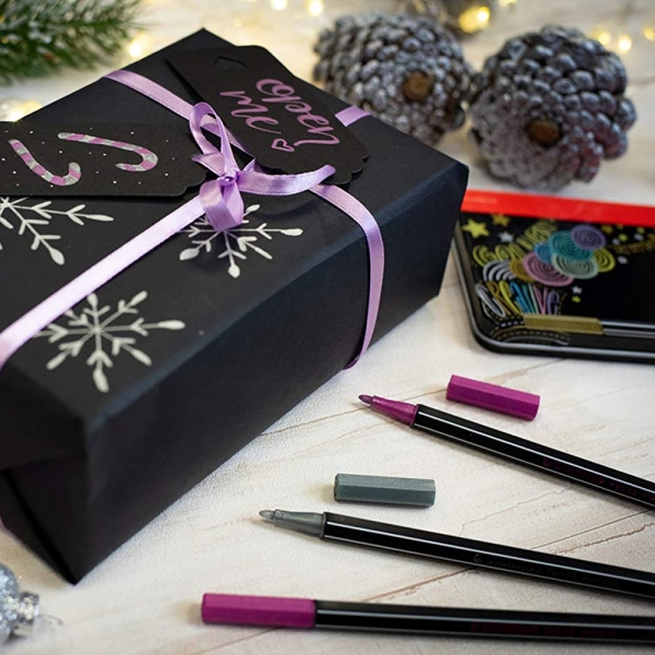 Stabilo Pen 68 Metallic Scatola in Metallo con 6 Pennarelli Metallizati dettagli 4