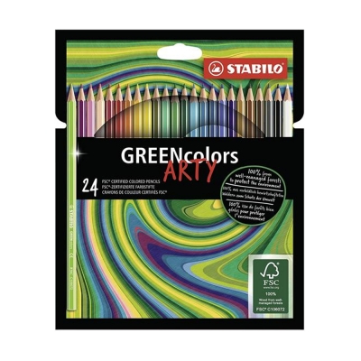 Stabilo GREENColors Matite Colorate Astuccio ARTY da 24 Pastelli
