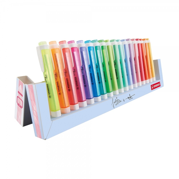 Stabilo Swing Cool Set da Scrivania con 18 Evidenziatori stand laterale