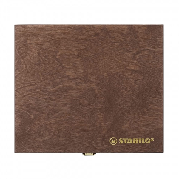 Stabilo Aquacolor Matite Colorate Acquerellabili Cassetta in Legno da 36 Pastelli esterno