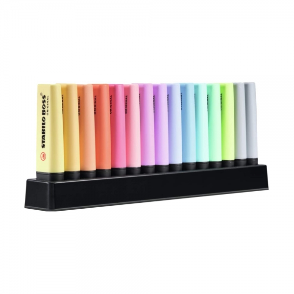 Stabilo Boss Original Pastel Set da Scrivania con 15 Evidenziatori Pastello retro