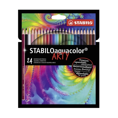 Stabilo Aquacolor Matite Colorate Acquerellabili Astuccio ARTY da 24 Pastelli