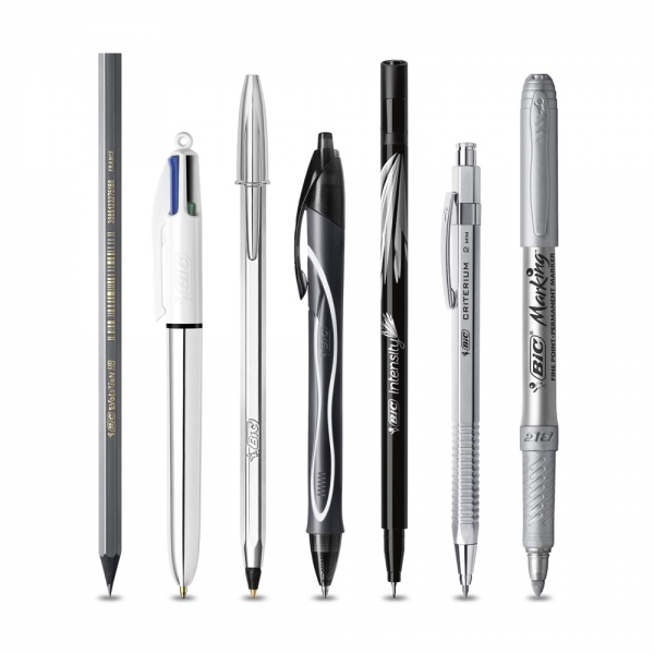 BIC Silver Set da 8 Pezzi Kit di Scrittura panoramica