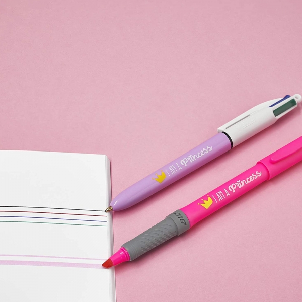 BIC My Message Kit I Am a Princess Set di Cancelleria da 3 Pezzi tratto penne