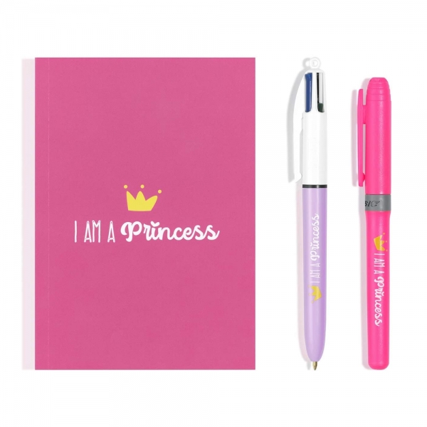 BIC My Message Kit I Am a Princess Set di Cancelleria da 3 Pezzi contenuto