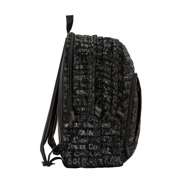 Comix Zaino Quilted Nero laterale
