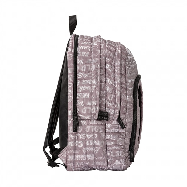 Comix Zaino Quilted Lilla laterale