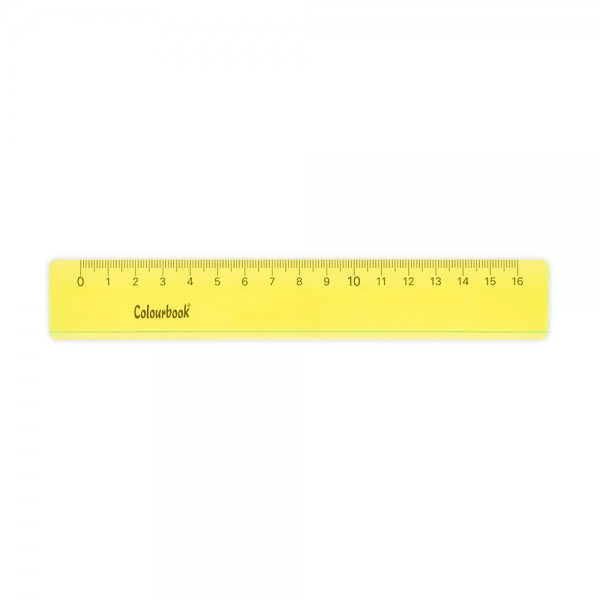 Colourbook Righello Tecno Fluo 16 cm giallo