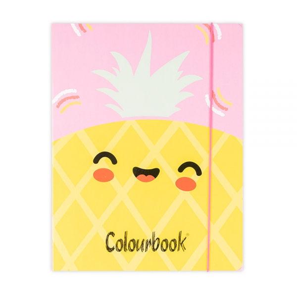 Colourbook Cartellina con Elastico Pop Ananas