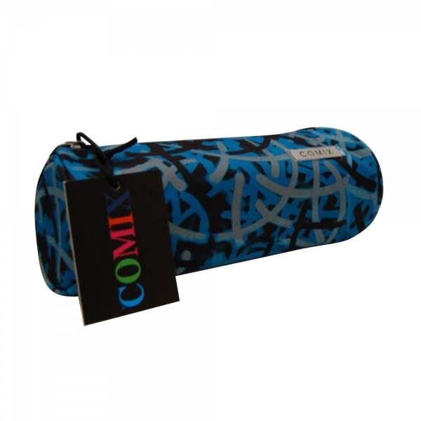 Comix Astuccio Tombolino Allover Multicolour blu e nero