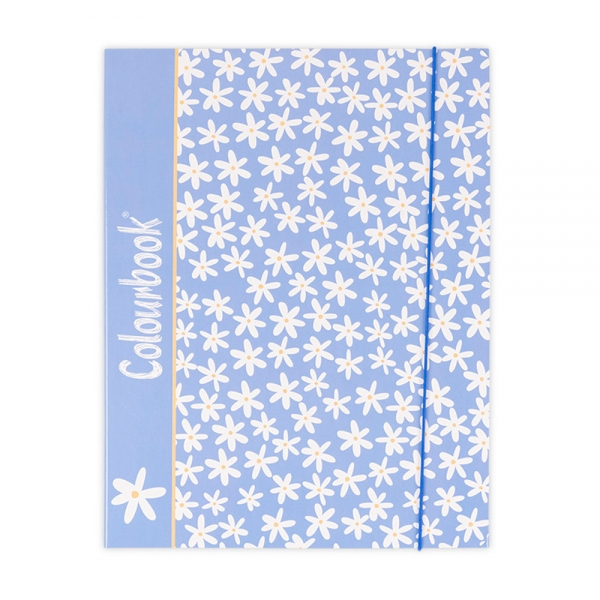 Colourbook Cartellina con Elastico Pop Daisy azzurro