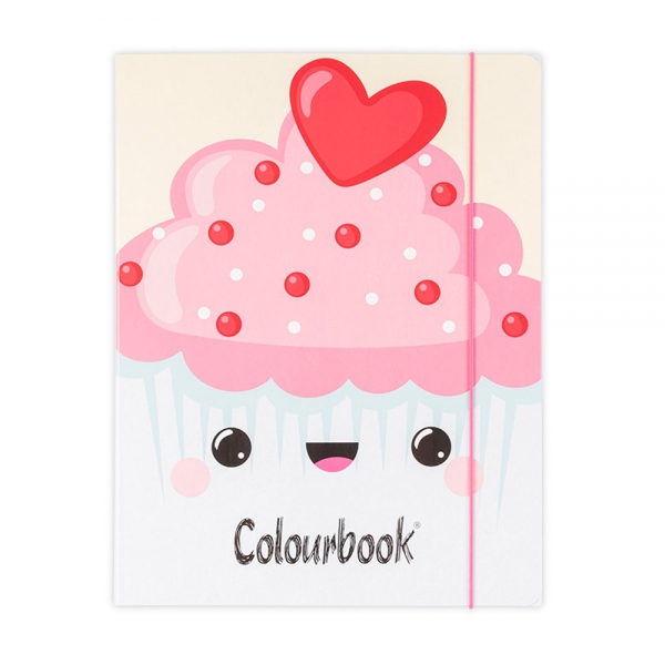 Colourbook Cartellina con Elastico Pop Cupcake
