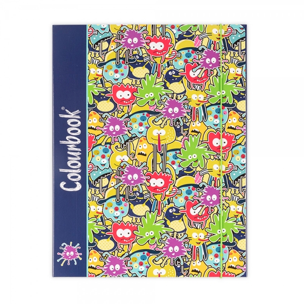 Colourbook Cartellina con Elastico Pop Monster