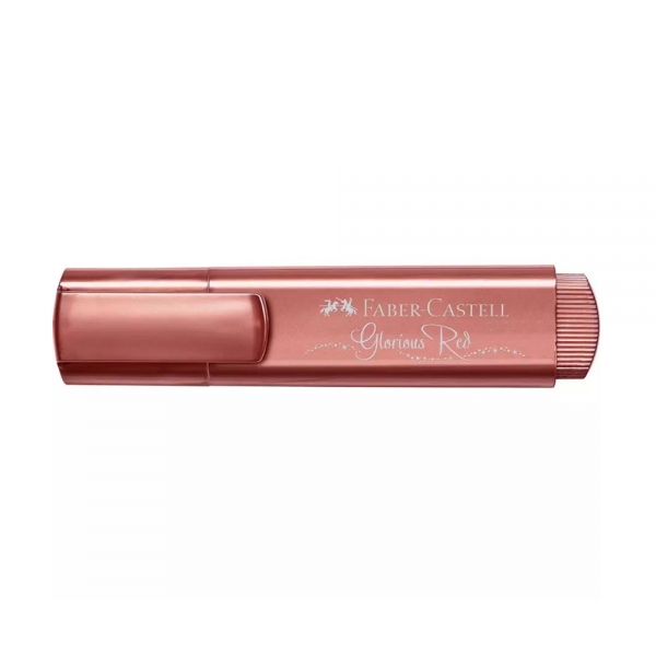 Faber-Castell Evidenziatore Textliner 46 Metallic Glorious Red chiuso