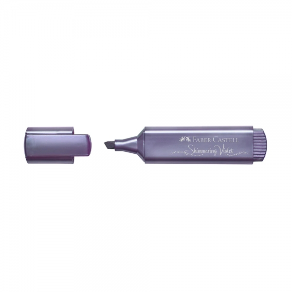 Faber-Castell Evidenziatore Textliner 46 Metallic Shimmering Violet aperto