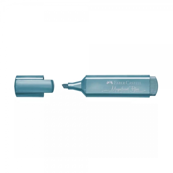 Faber-Castell Evidenziatore Textliner 46 Metallic Magnificent Blue aperto