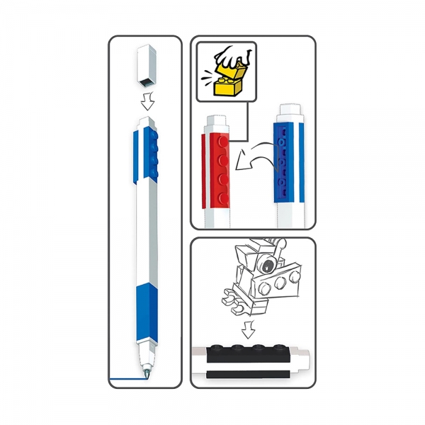 LEGO Penna Gel Blu con Minifigure funzionamento