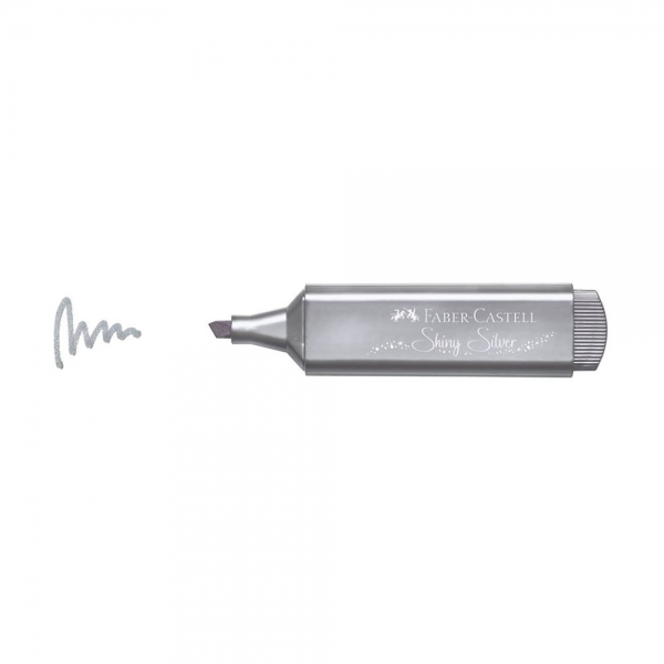 Faber-Castell Evidenziatore Textliner 46 Metallic Shiny Silver colore