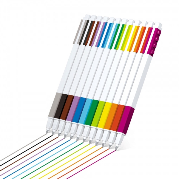 LEGO Set di 12 Penne Gel Colorate colori