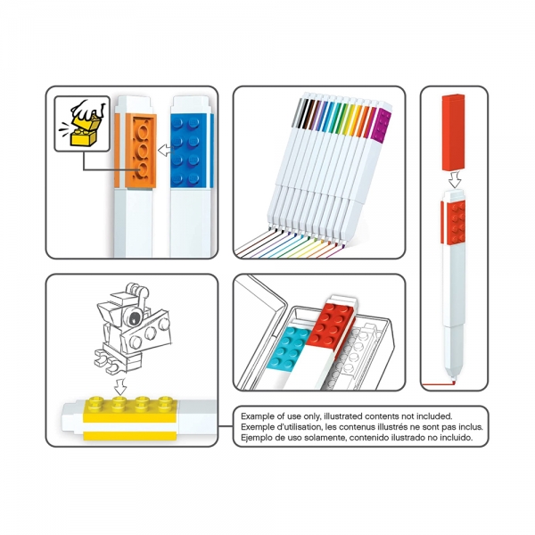 LEGO Set di 12 Pennarelli funzionamento