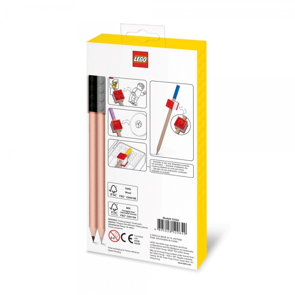 LEGO 12 Matite Colorate 2.0 con Topper retro