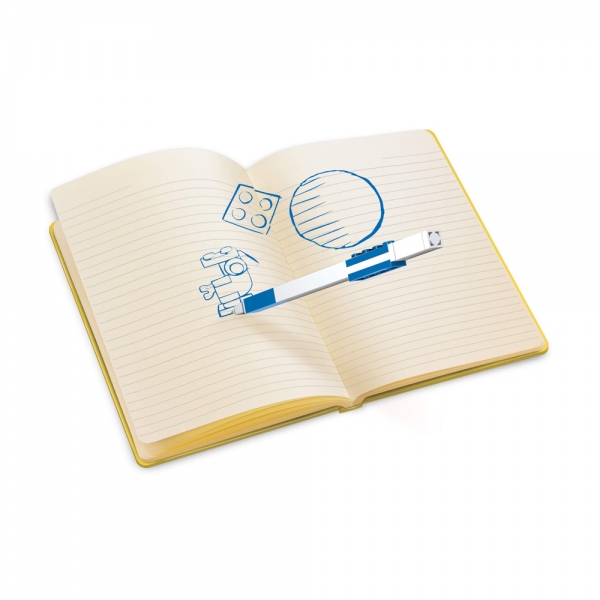 LEGO Notebook Building Dreams con Penna Gel Blu aperto