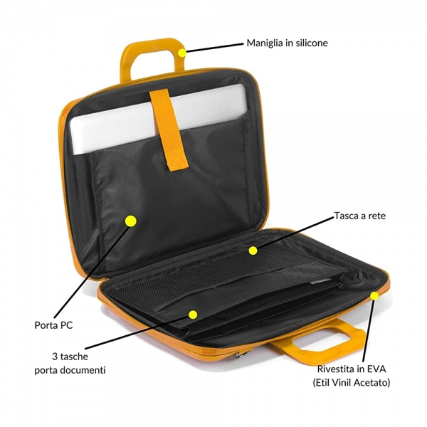 Bombata Evolution Borsa Porta Computer 15.6'' Blu Scuro interno