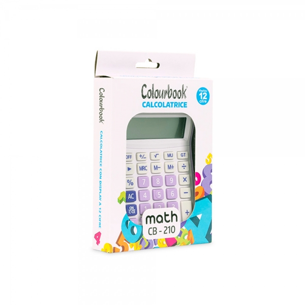 Colourbook Calcolatrice da Tavolo a 12 Cifre MATH CB-210 scatola