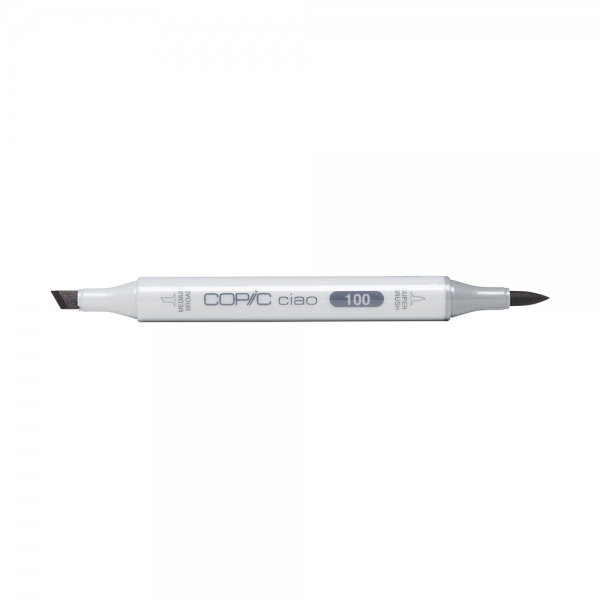 Copic Ciao Pennarello Grafico con Doppia Punta Black 100 aperto