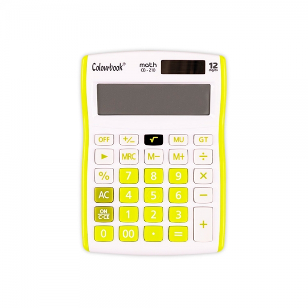 Colourbook Calcolatrice da Tavolo a 12 Cifre MATH CB-210 verde lime