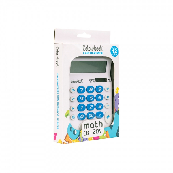 Colourbook Calcolatrice da Tavolo a 12 Cifre MATH CB-205 scatola