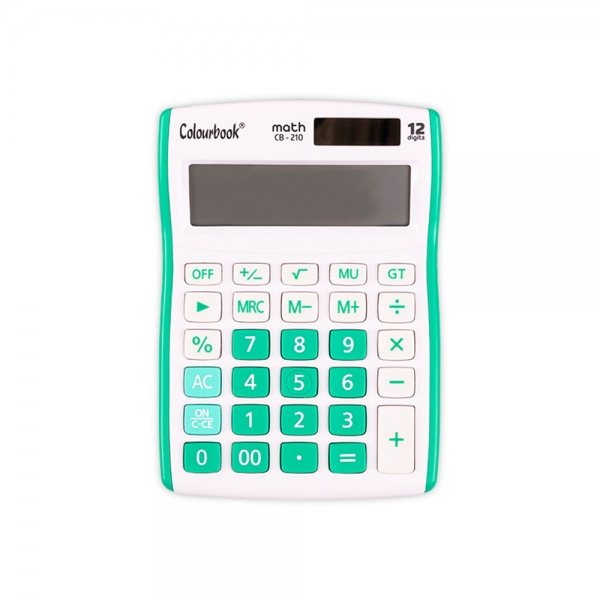 Colourbook Calcolatrice da Tavolo a 12 Cifre MATH CB-210 verde scuro