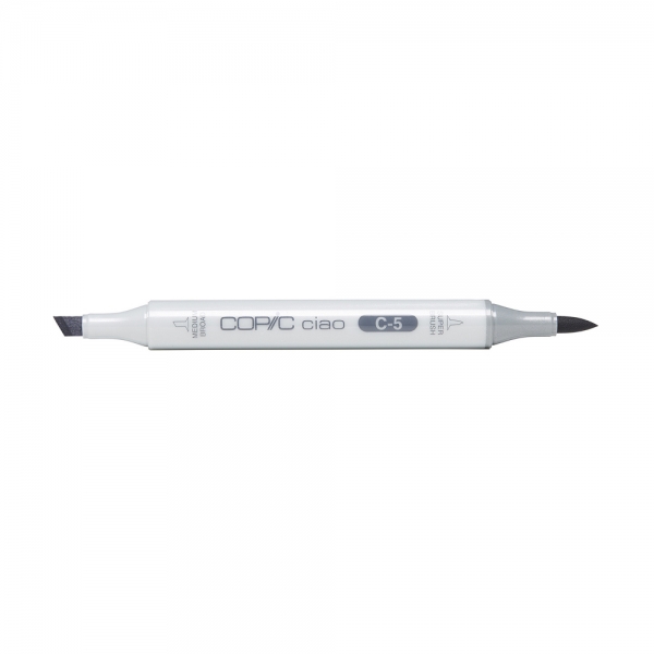 Copic Ciao Pennarello Grafico con Doppia Punta Cool Gray No.5 C-5 aperto