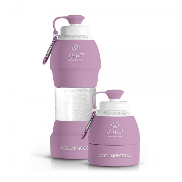 zitto-acquainbocca-eco-lilac-borraccia-in-silicone-580-ml