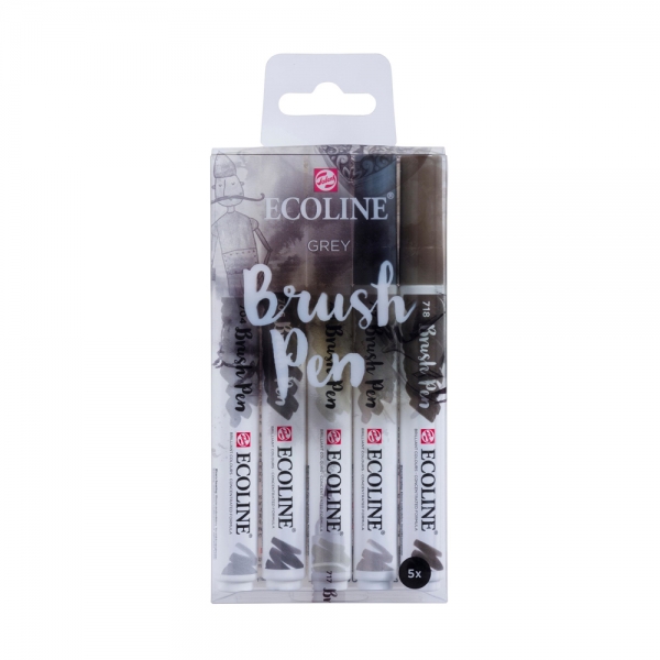 ecoline-brush-pen-set-5-pennarelli-grigio
