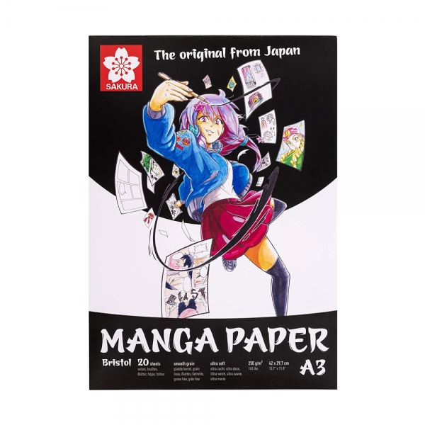 sakura-manga-paper-blocco-da-disegno-a3-20-fogli-250-gm