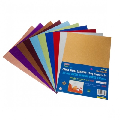 Wiler Carta Metal Sanding 10 Fogli Formato A4 Colori Assortiti MSP10