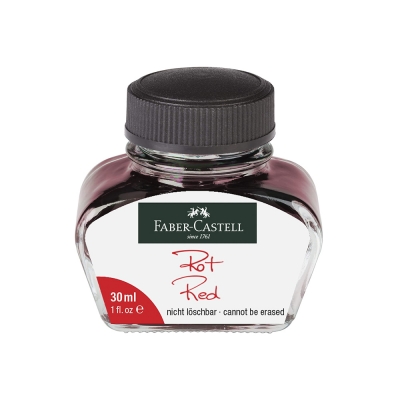 Faber-Castell Boccetta di Inchiostro per Penna Stilografica 30 ml Rosso