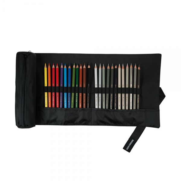 koh-i-noor-rollo-astuccio-arrotolabile-24-scomparti-bustina-nero-dettagli-3