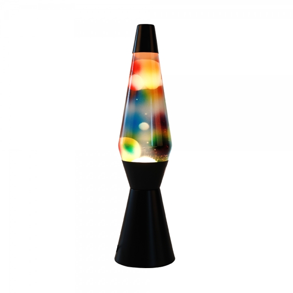itotal-lampada-lava-nera-con-cera-bianca-rainbow-accesa