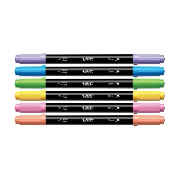 bic-intensity-dual-tip-6-evidenziatori-colori