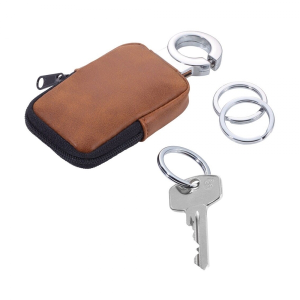 troika-clean-click-portachiavi-con-astuccio-marrone-dettagli