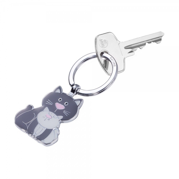 troika-cat-kitty-portachiavi-con-gatto-e-gattino-dettagli
