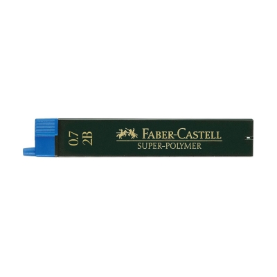 Faber-Castell Astuccio da 12 Mine Super-Polymer 0.7 mm 2B