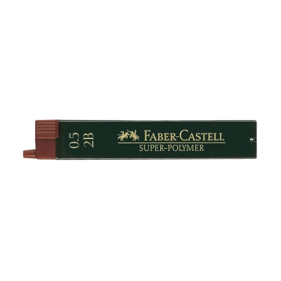 Faber-Castell Astuccio da 12 Mine Super-Polymer 0.5 mm 2B