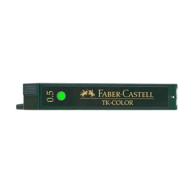 Faber-Castell Astuccio da 12 Mine TK-Color 0.5 mm Verde