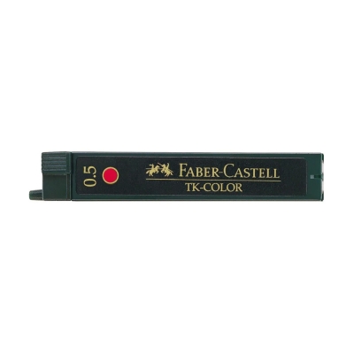 Faber-Castell Astuccio da 12 Mine TK-Color 0.5 mm Rosso